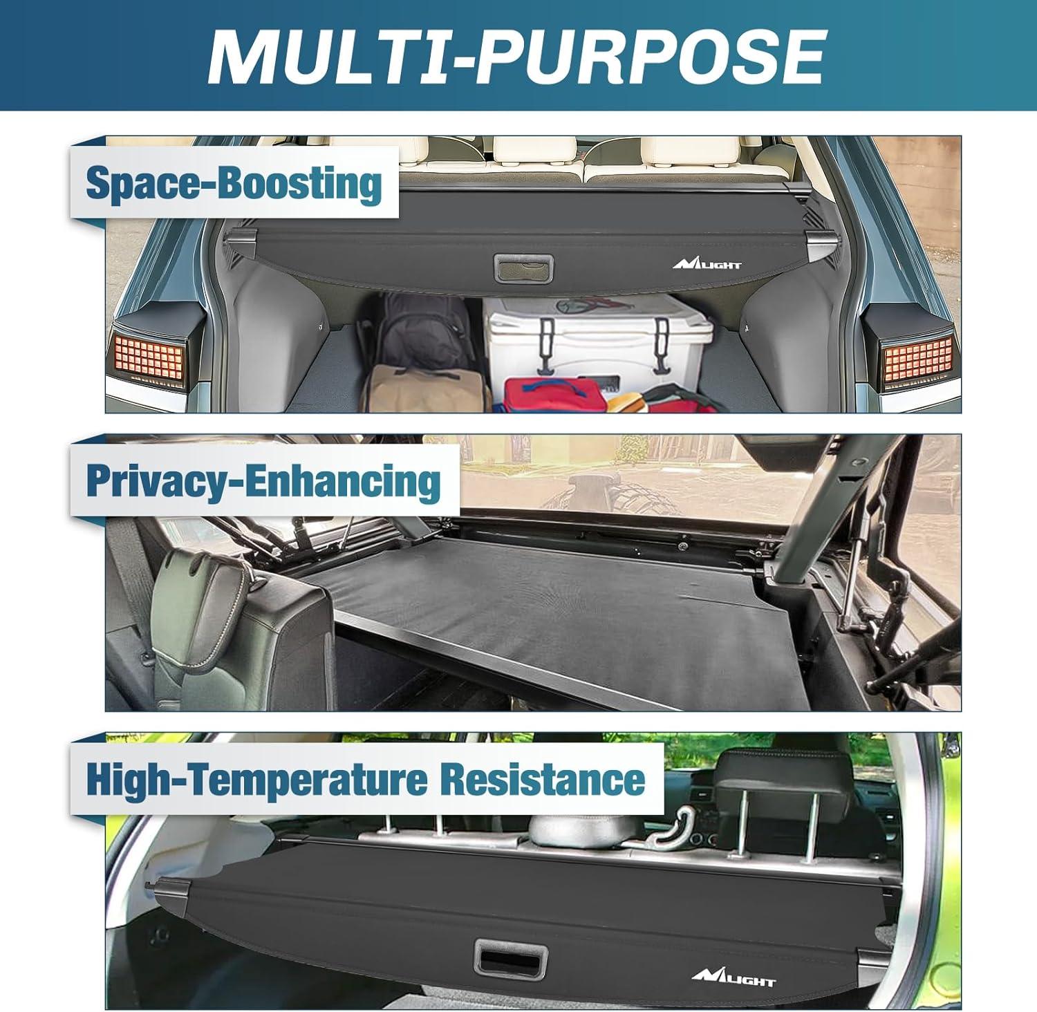 imageNilight Trunk Cargo Cover for Audi Q5 2018 2019 2020 2021 2022 2023 2024 Retractable Security Shade Rear Cargo Cover with Trunk Storage Net20222025 Hyundai Ioniq 5