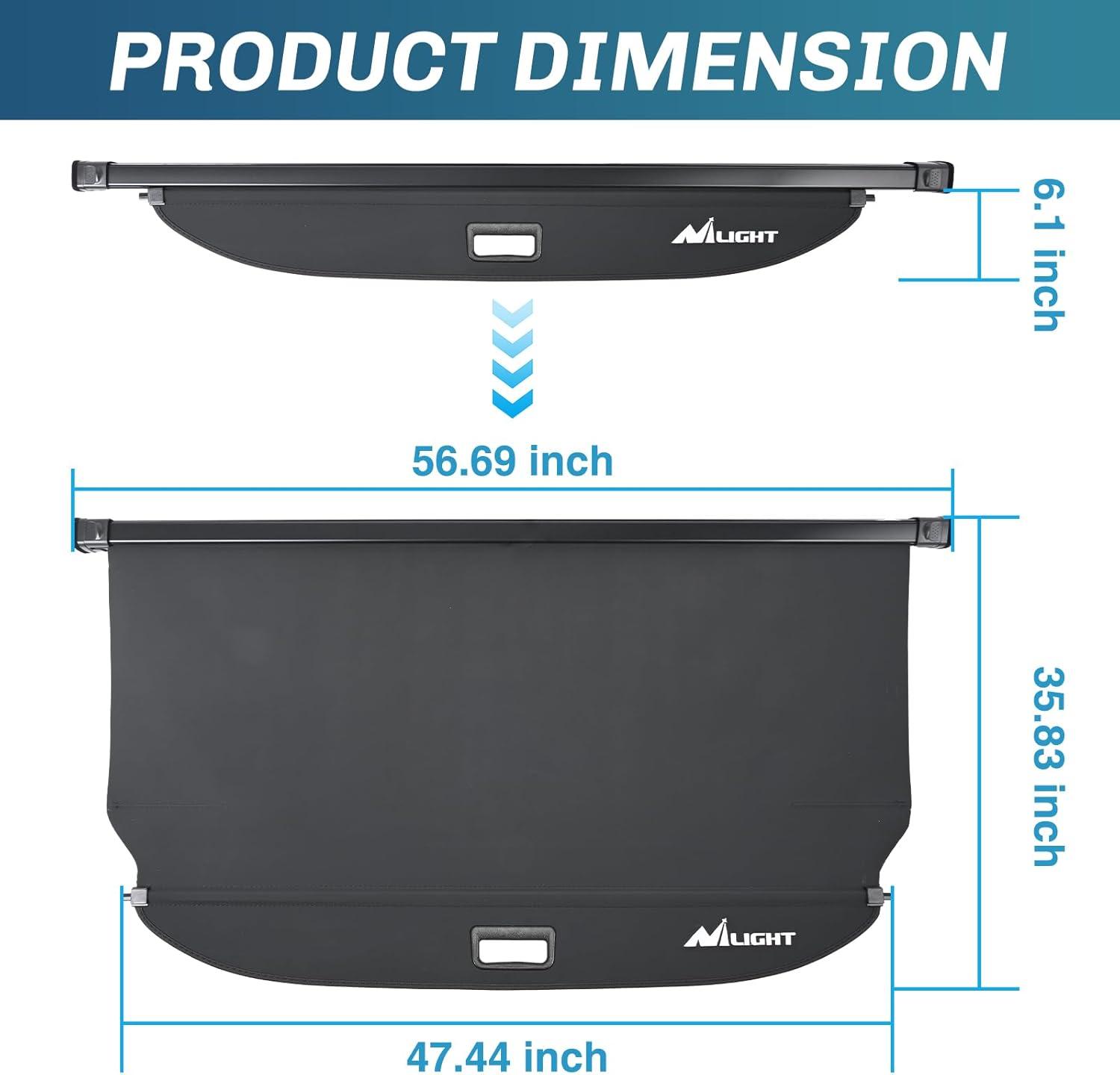 imageNilight Trunk Cargo Cover for Audi Q5 2018 2019 2020 2021 2022 2023 2024 Retractable Security Shade Rear Cargo Cover with Trunk Storage Net20242025 Hyundai Santa Fe