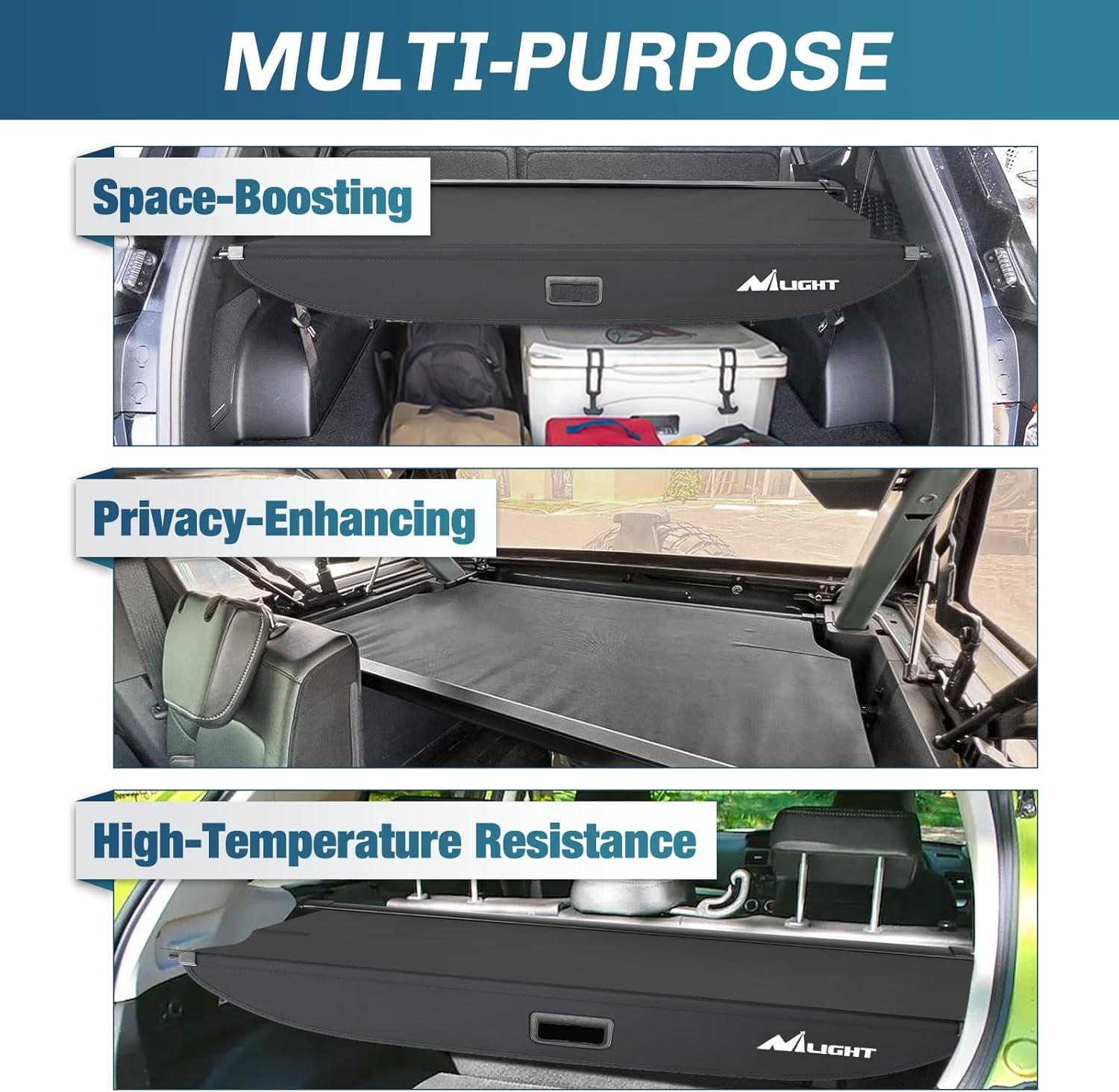 imageNilight Trunk Cargo Cover for Audi Q5 2018 2019 2020 2021 2022 2023 2024 Retractable Security Shade Rear Cargo Cover with Trunk Storage Net20242025 Hyundai Santa Fe