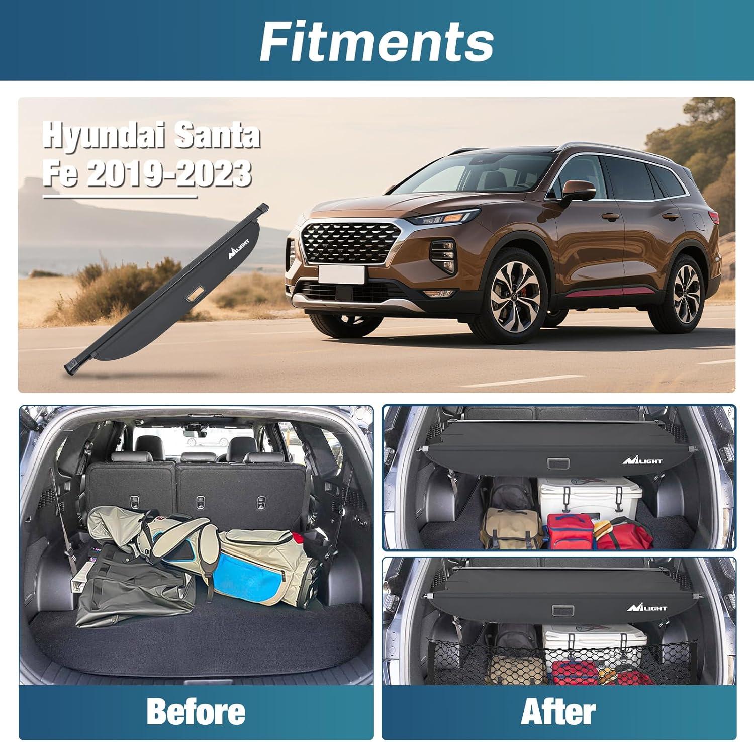 imageNilight Trunk Cargo Cover for Audi Q5 2018 2019 2020 2021 2022 2023 2024 Retractable Security Shade Rear Cargo Cover with Trunk Storage Net20242025 Hyundai Santa Fe