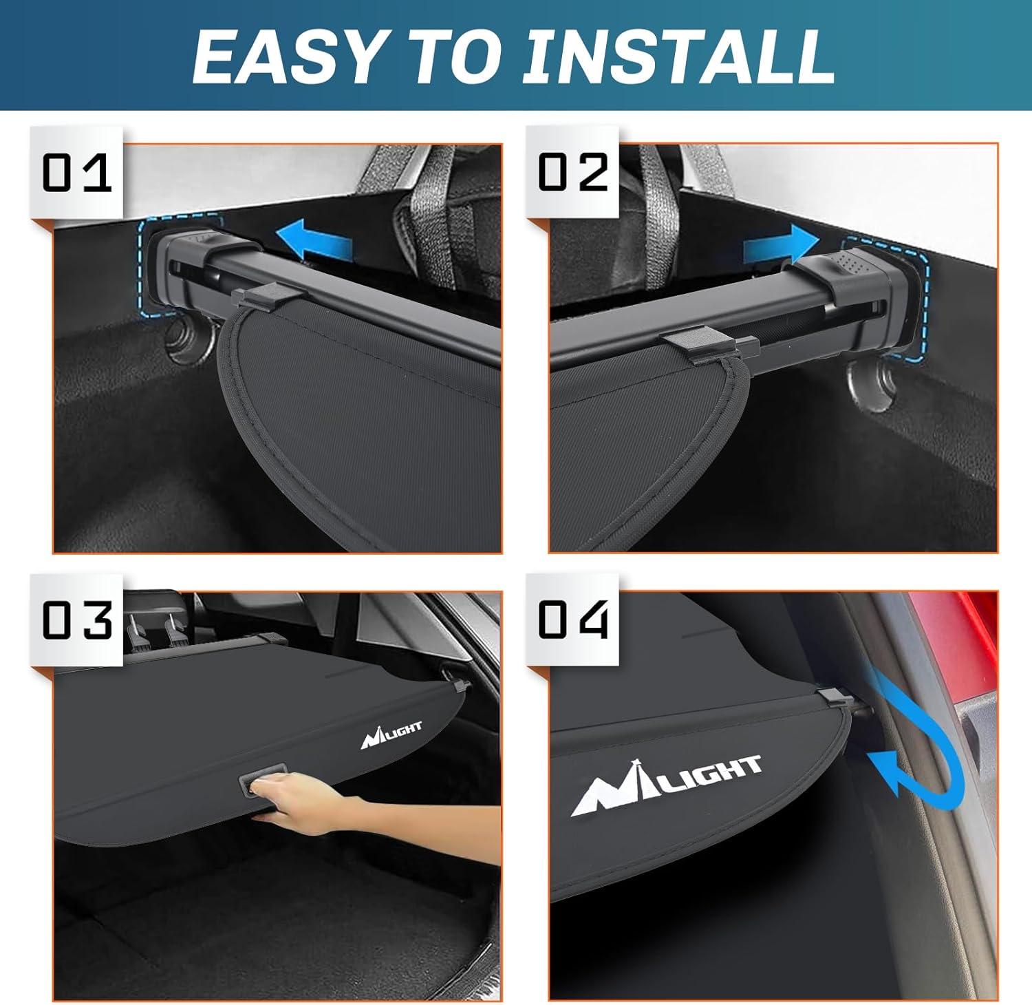 imageNilight Trunk Cargo Cover for Audi Q5 2018 2019 2020 2021 2022 2023 2024 Retractable Security Shade Rear Cargo Cover with Trunk Storage Net20242025 Hyundai Santa Fe