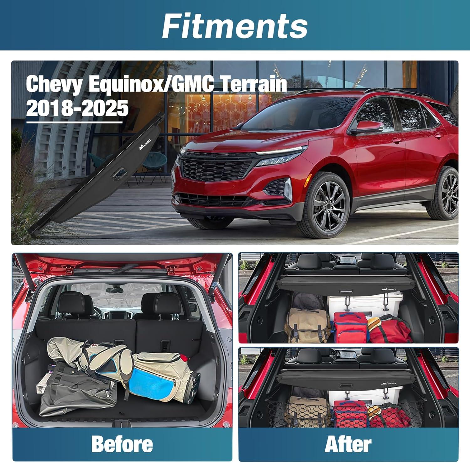 imageNilight Trunk Cargo Cover for Ford Escape 2013 2014 2015 2016 2017 2018 2019 Retractable Security Shade Rear Cargo Cover with Trunk Storage Net20182025 Chevy EquinoxGMC Terrain