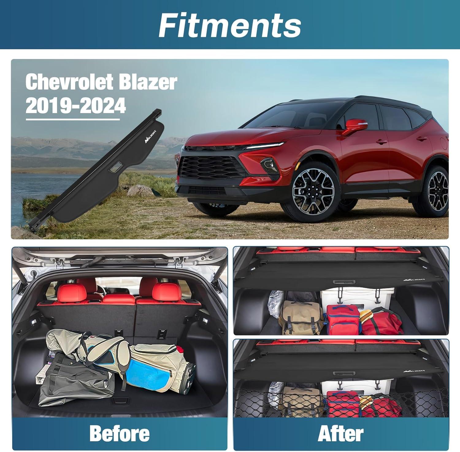 imageNilight Trunk Cargo Cover for Ford Escape 2013 2014 2015 2016 2017 2018 2019 Retractable Security Shade Rear Cargo Cover with Trunk Storage Net20192025 Chevrolet Blazer