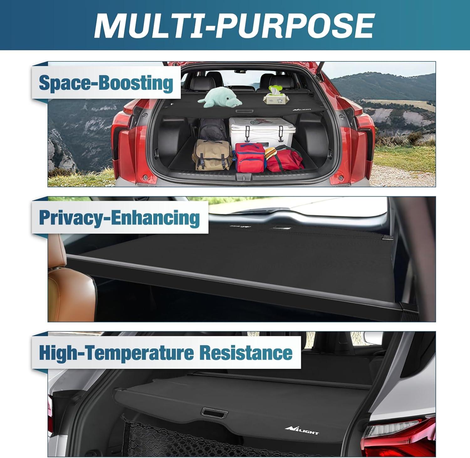 imageNilight Trunk Cargo Cover for Ford Escape 2013 2014 2015 2016 2017 2018 2019 Retractable Security Shade Rear Cargo Cover with Trunk Storage Net20192025 Chevrolet Blazer