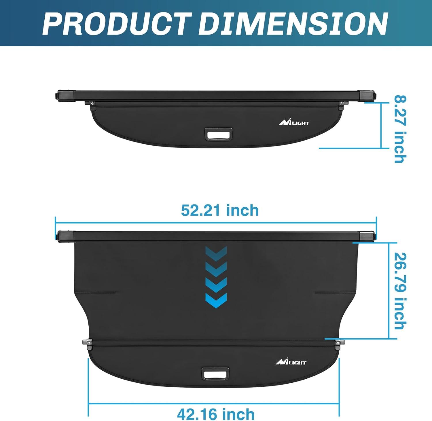 imageNilight Trunk Cargo Cover for Ford Escape 2013 2014 2015 2016 2017 2018 2019 Retractable Security Shade Rear Cargo Cover with Trunk Storage Net20212025 Nissan Rogue