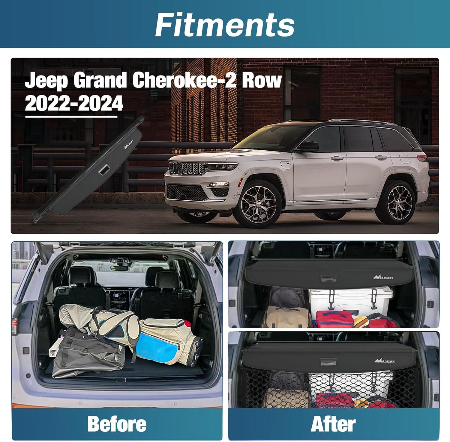 imageNilight Trunk Cargo Cover for Ford Escape 2013 2014 2015 2016 2017 2018 2019 Retractable Security Shade Rear Cargo Cover with Trunk Storage Net20222025 Jeep Grand Cherokee
