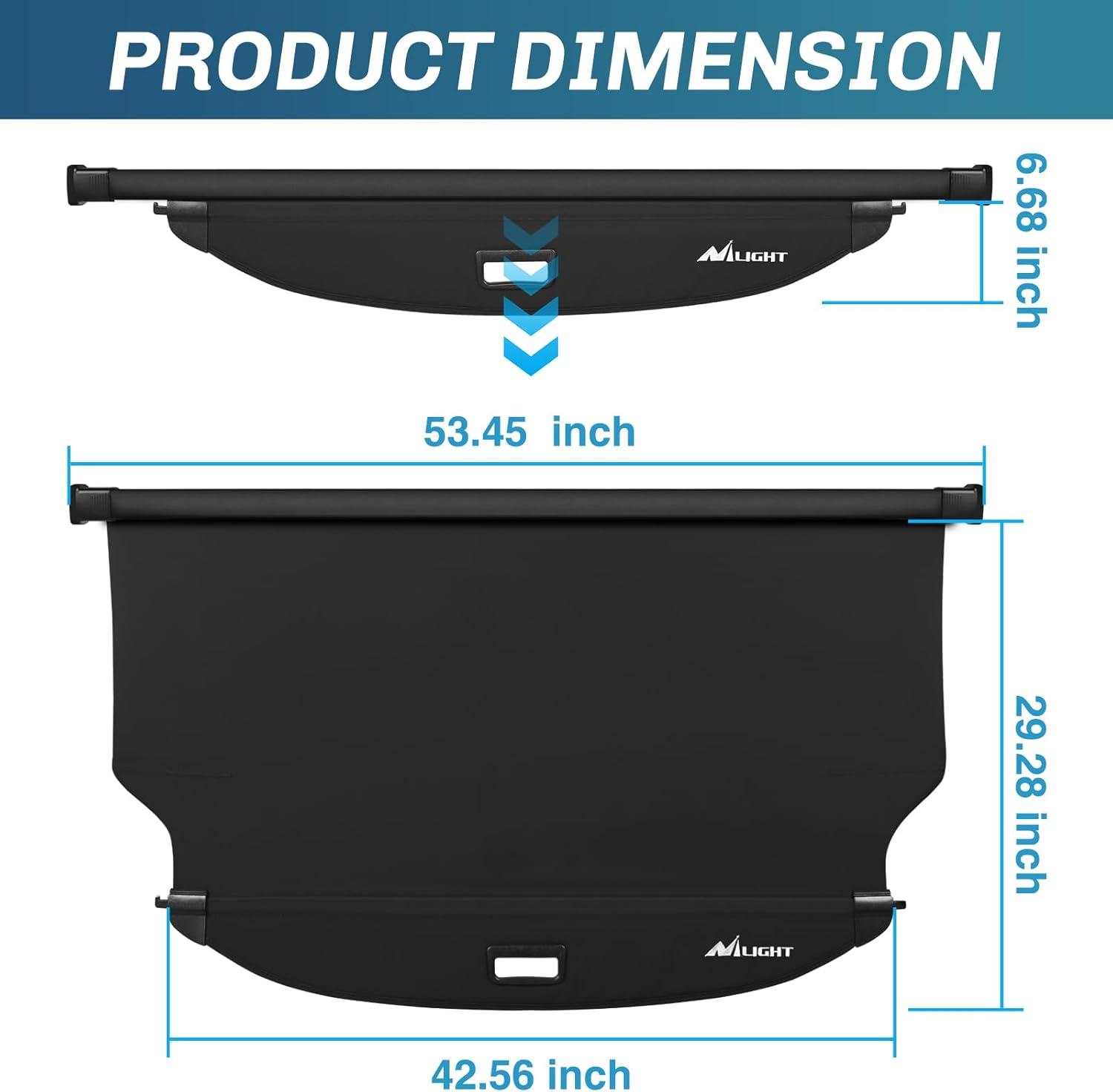 imageNilight Trunk Cargo Cover for Toyota RAV4 Accessories 2019 2020 2021 2022 2023 2024 2025 Retractable Security Shade Rear Cargo Cover with Trunk Storage Net 1Pack20232024 Kia Sportage