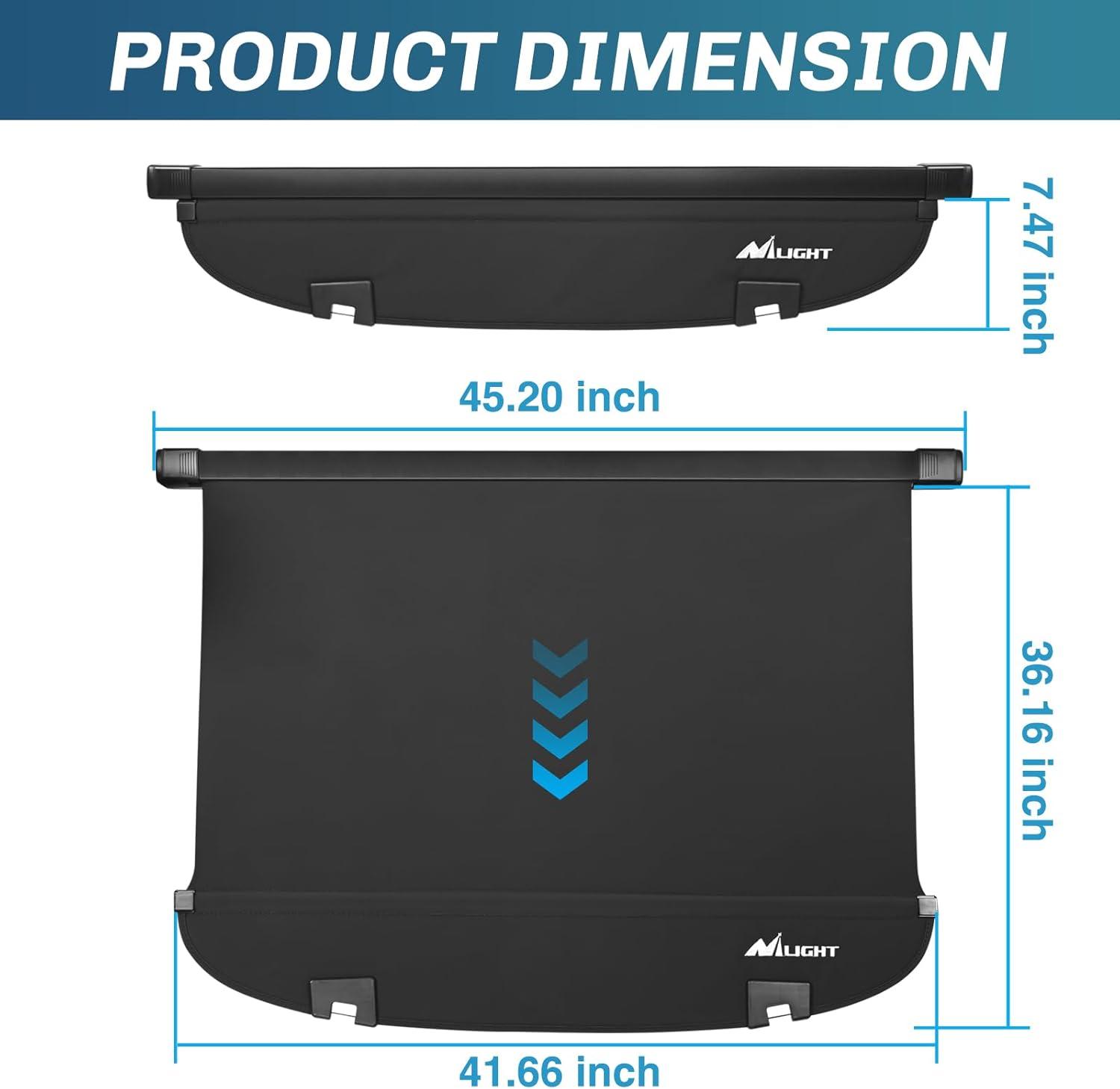 imageNilight Trunk Cargo Cover for Toyota RAV4 Accessories 2019 2020 2021 2022 2023 2024 2025 Retractable Security Shade Rear Cargo Cover with Trunk Storage Net 1Pack20172024 Mazda CX5