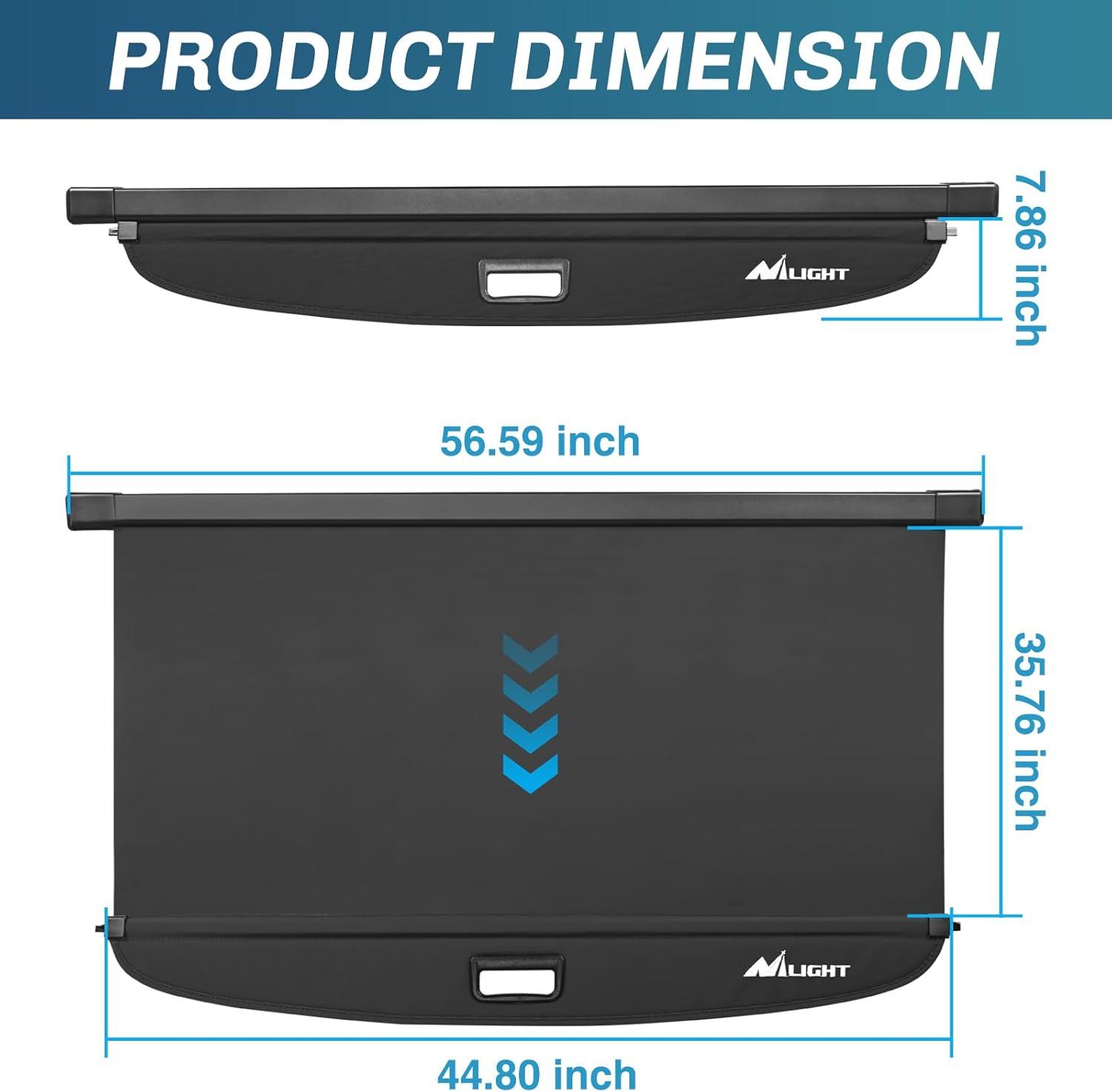 imageNilight Trunk Cargo Cover for Toyota RAV4 Accessories 2019 2020 2021 2022 2023 2024 2025 Retractable Security Shade Rear Cargo Cover with Trunk Storage Net 1Pack20192024 Toyota RAV4