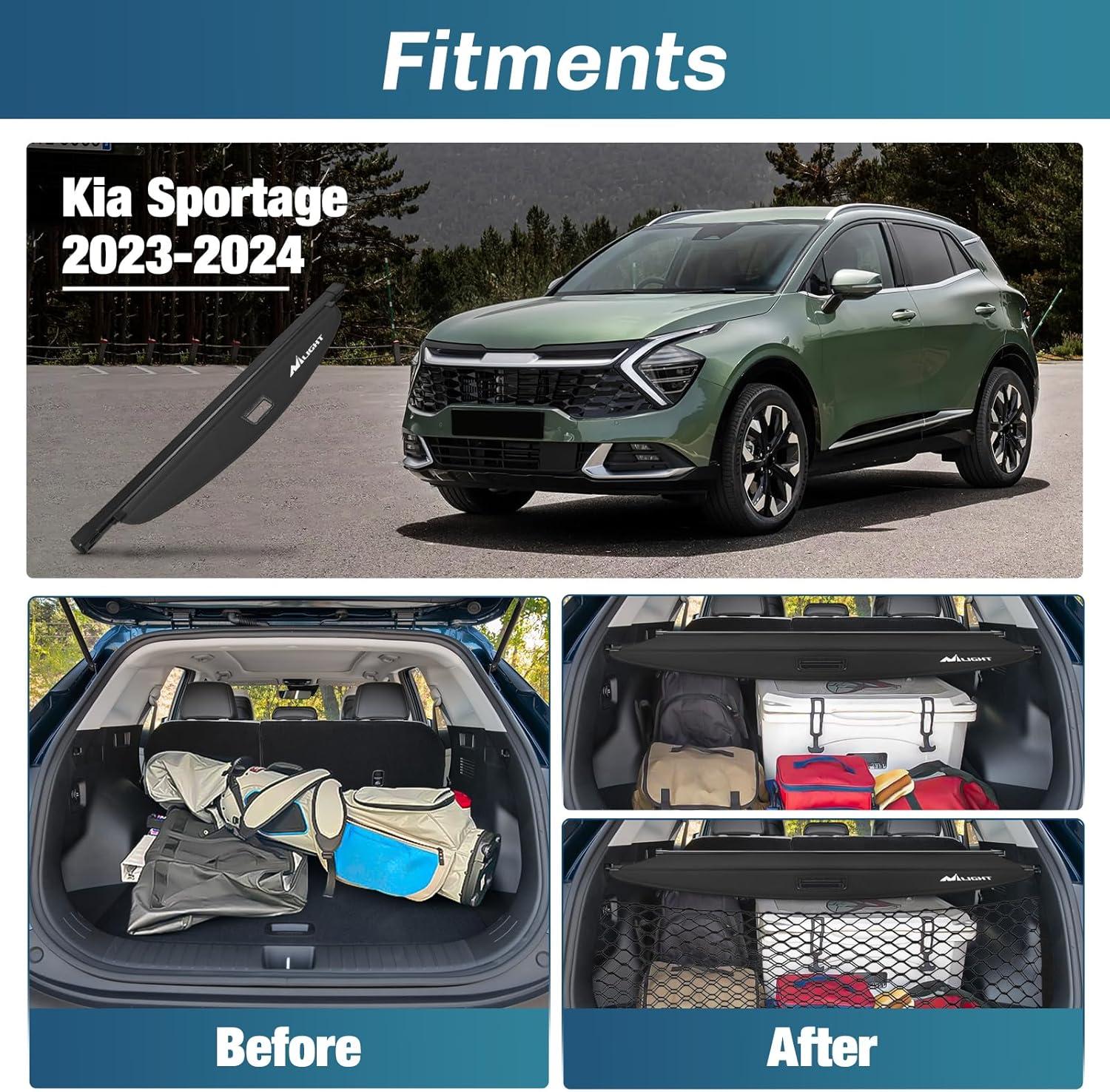 imageNilight Trunk Cargo Cover for Toyota RAV4 Accessories 2019 2020 2021 2022 2023 2024 2025 Retractable Security Shade Rear Cargo Cover with Trunk Storage Net 1Pack20232024 Kia Sportage