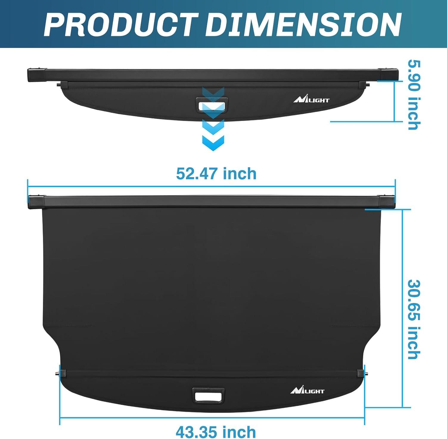 imageNilight Trunk Cargo Cover for Toyota RAV4 Accessories 2019 2020 2021 2022 2023 2024 2025 Retractable Security Shade Rear Cargo Cover with Trunk Storage Net 1Pack20172022 Kia Sportage