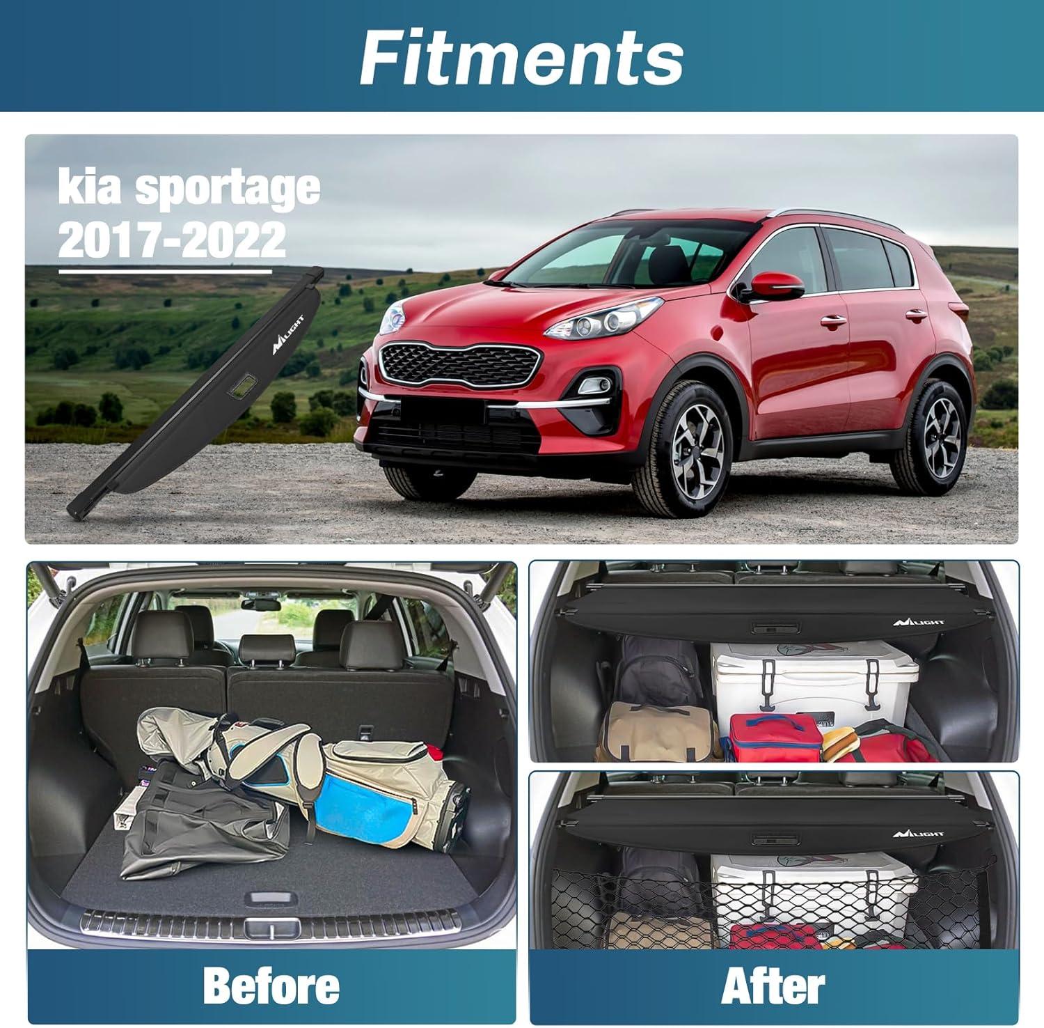 imageNilight Trunk Cargo Cover for Toyota RAV4 Accessories 2019 2020 2021 2022 2023 2024 2025 Retractable Security Shade Rear Cargo Cover with Trunk Storage Net 1Pack20172022 Kia Sportage
