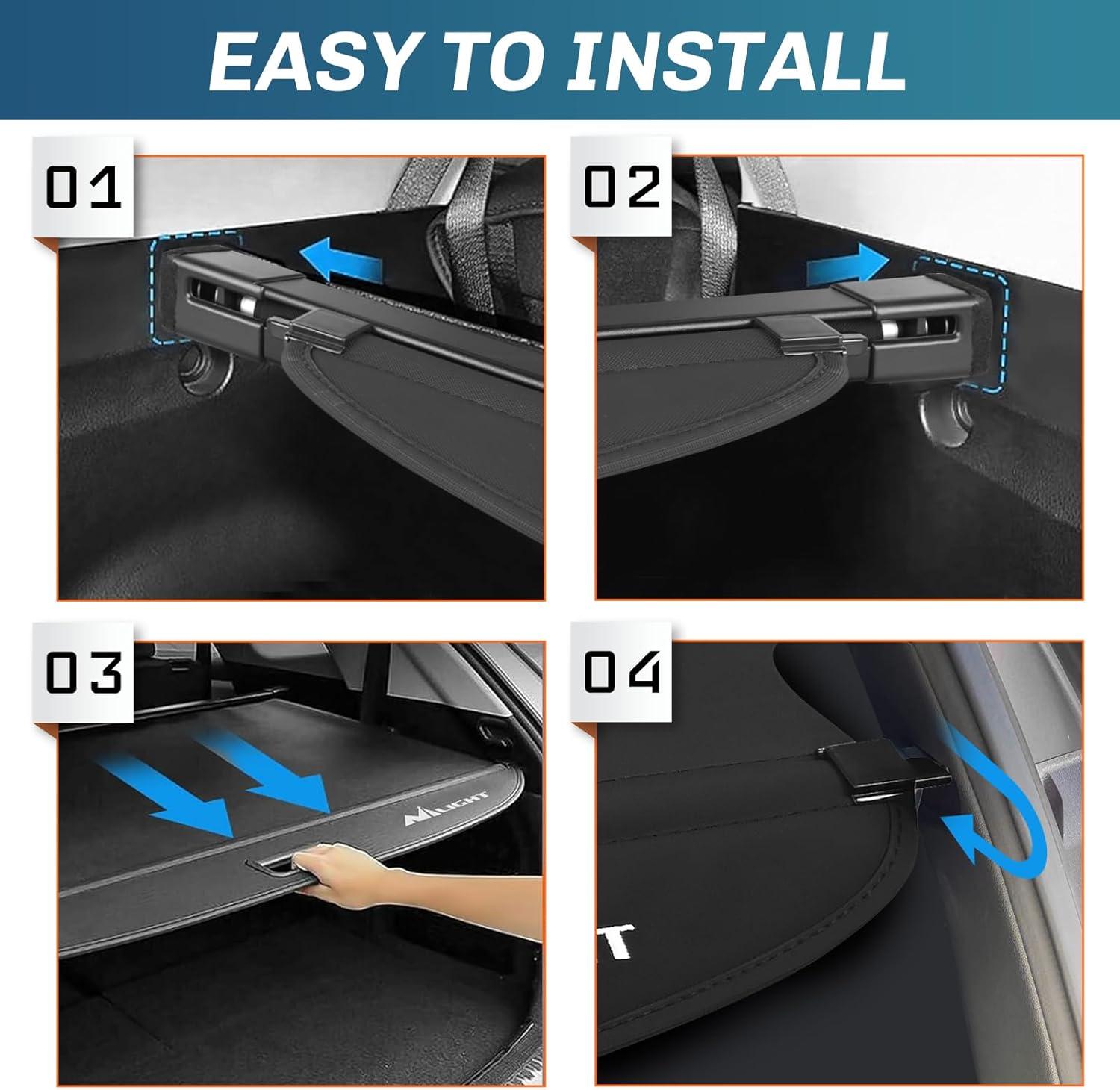 imageNilight Trunk Cargo Cover for Toyota RAV4 Accessories 2019 2020 2021 2022 2023 2024 2025 Retractable Security Shade Rear Cargo Cover with Trunk Storage Net 1Pack20182024 Subaru CrosstrekImpreza