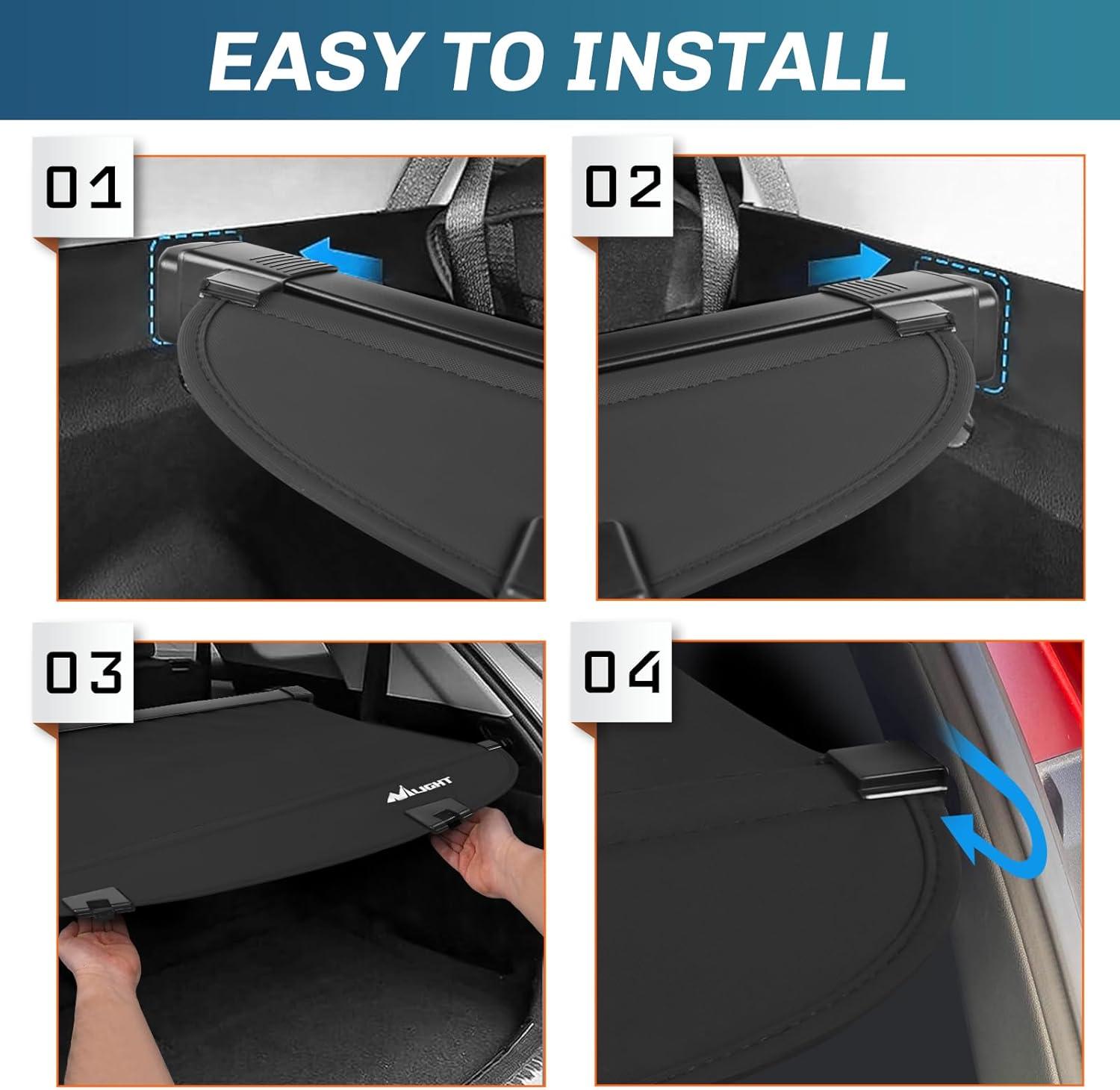 imageNilight Trunk Cargo Cover for Toyota RAV4 Accessories 2019 2020 2021 2022 2023 2024 2025 Retractable Security Shade Rear Cargo Cover with Trunk Storage Net 1Pack20172024 Mazda CX5