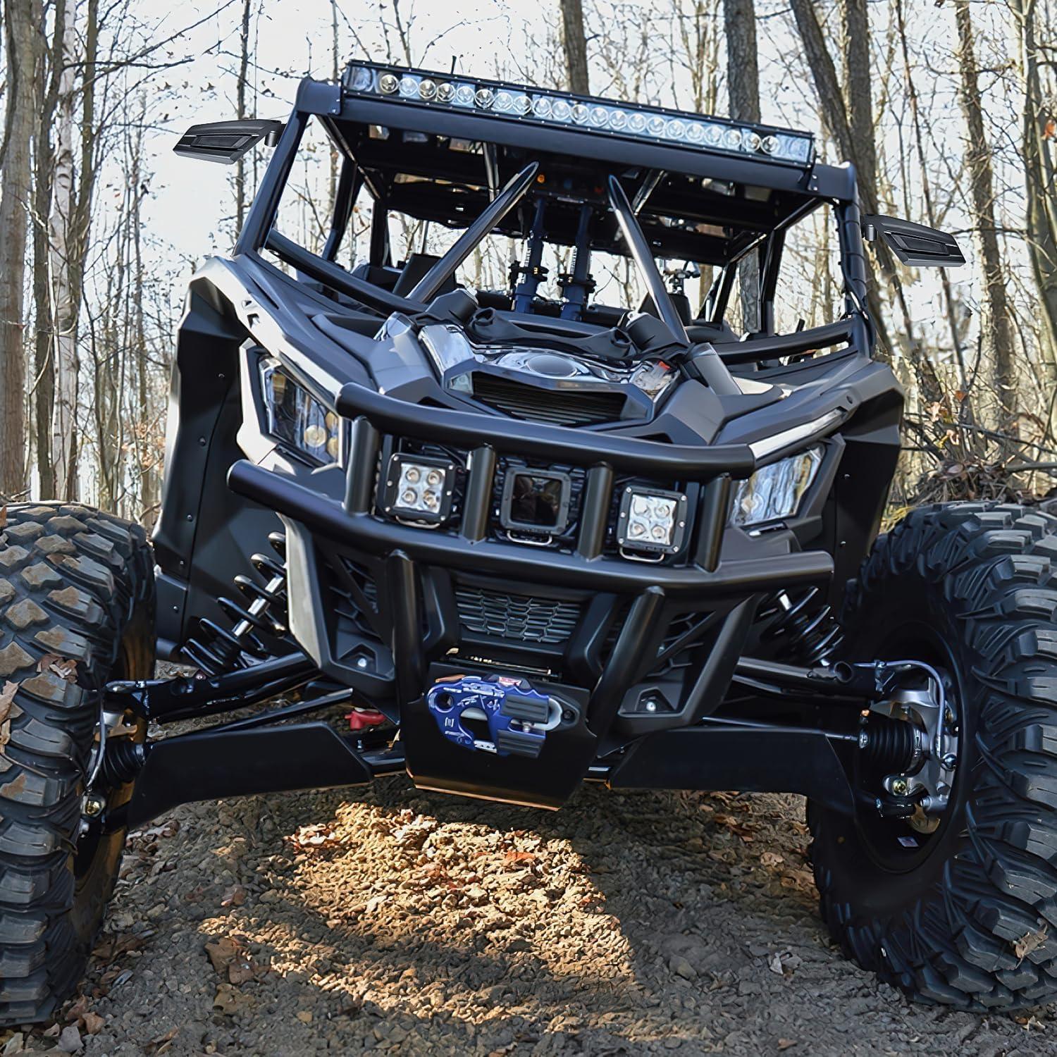 imageNilight UTV Side Mirrors Aluminum X3 Rear View Mirror Upgraded 360 Degree Adjustment Compatible with 2016 2017 2018 2019 2020 2021 2022 2023 Can Am Maverick Turbo RSide Mirror20162023 Maverick X3Aluminum 360