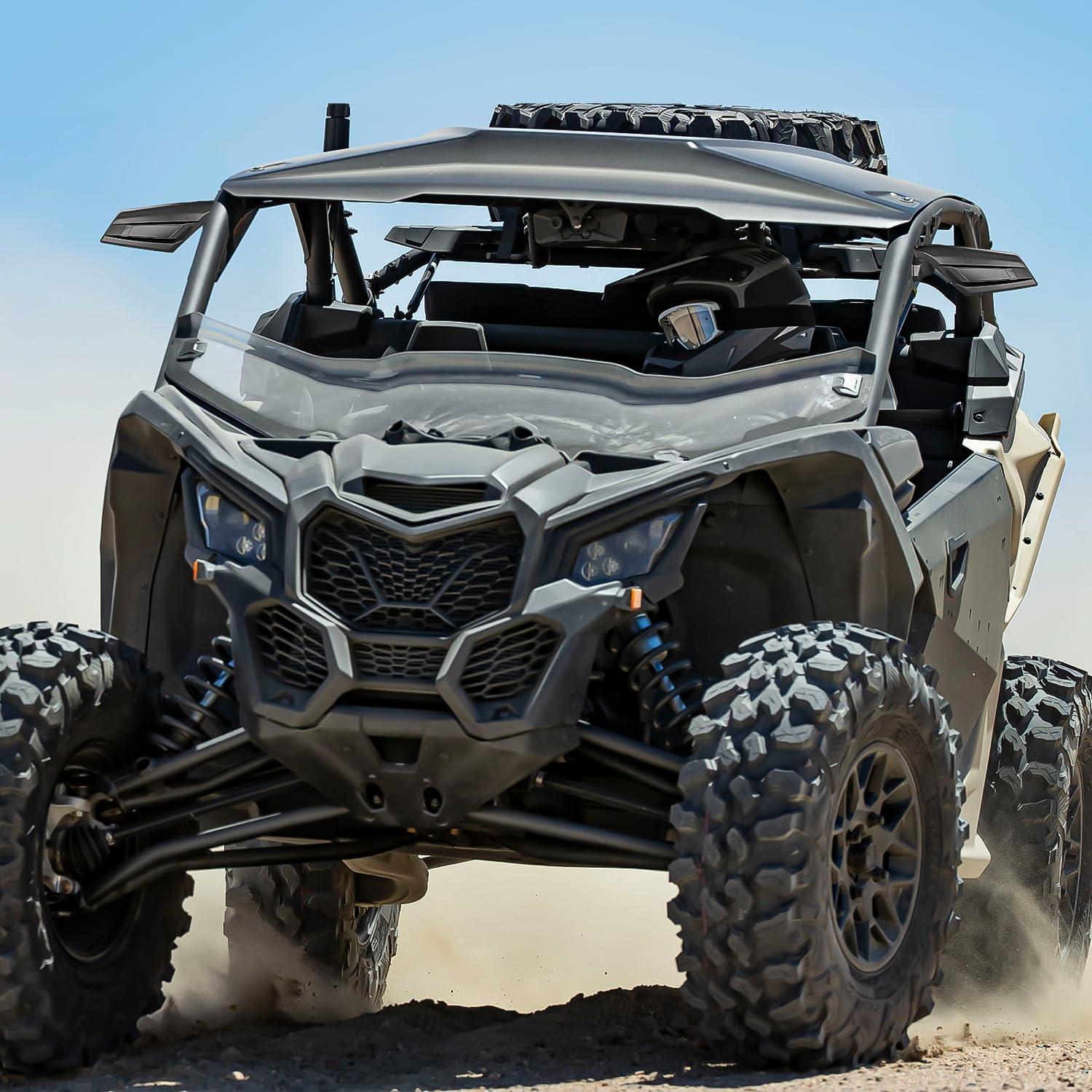 imageNilight UTV Side Mirrors Aluminum X3 Rear View Mirror Upgraded 360 Degree Adjustment Compatible with 2016 2017 2018 2019 2020 2021 2022 2023 Can Am Maverick Turbo RSide Mirror20162023 Maverick X3Aluminum