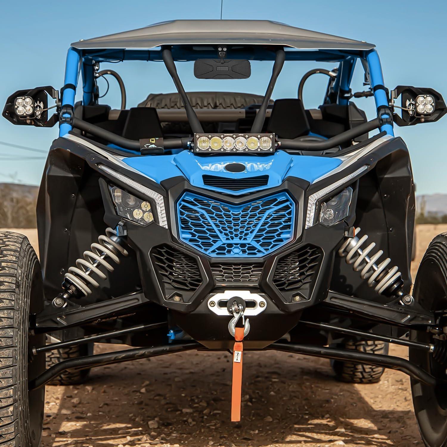 imageNilight UTV Side Mirrors Aluminum X3 Rear View Mirror Upgraded 360 Degree Adjustment Compatible with 2016 2017 2018 2019 2020 2021 2022 2023 Can Am Maverick Turbo RCenter Mirror1752 inch roll bar cages360