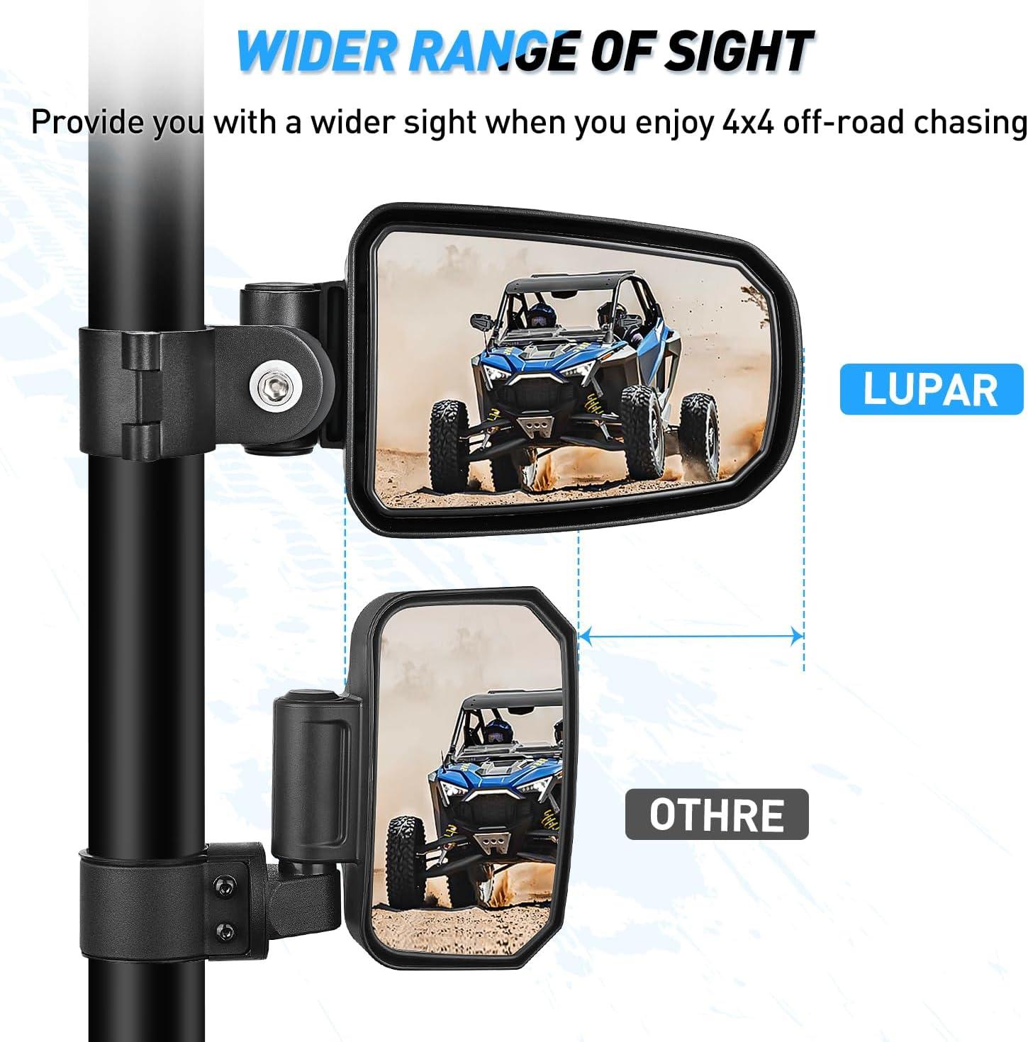 imageNilight UTV Side Mirrors Aluminum X3 Rear View Mirror Upgraded 360 Degree Adjustment Compatible with 2016 2017 2018 2019 2020 2021 2022 2023 Can Am Maverick Turbo RSide Mirror175 inch Round Roll Cage