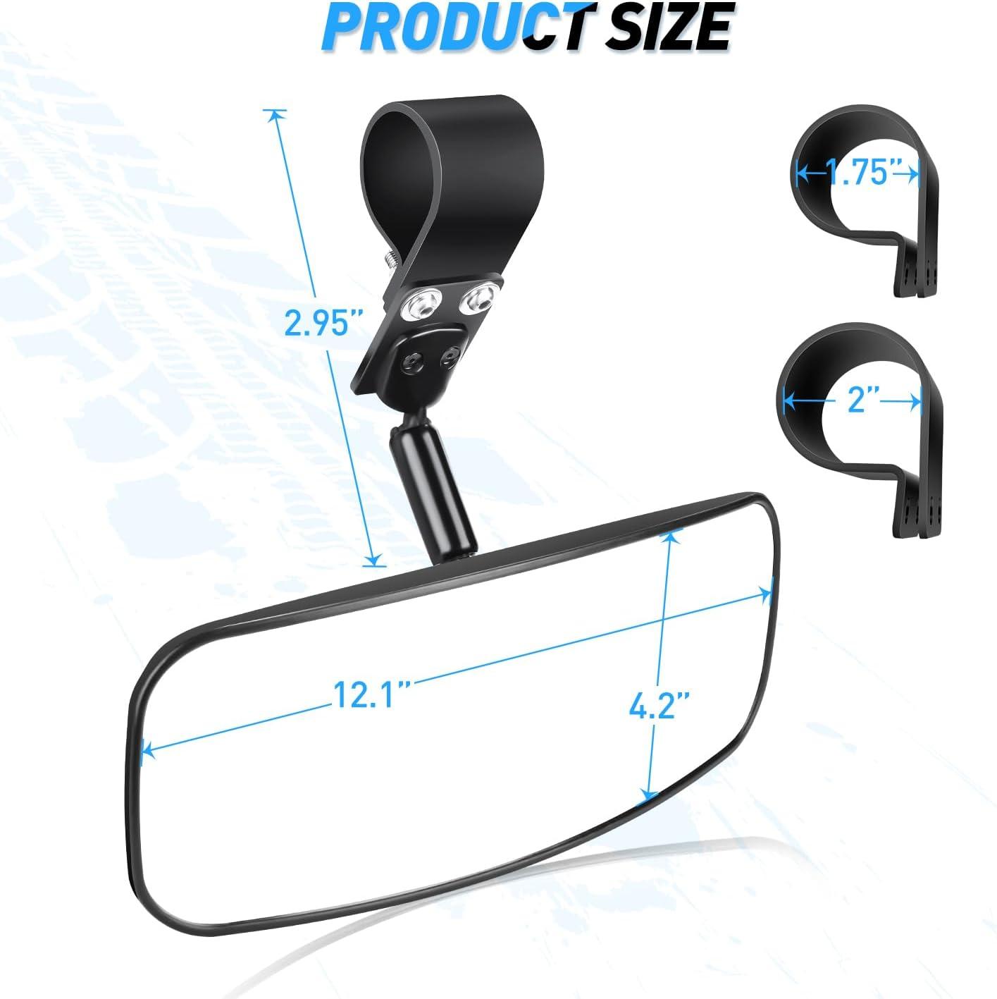 imageNilight UTV Side Mirrors Aluminum X3 Rear View Mirror Upgraded 360 Degree Adjustment Compatible with 2016 2017 2018 2019 2020 2021 2022 2023 Can Am Maverick Turbo RCenter Mirror1752 inch roll bar cages360