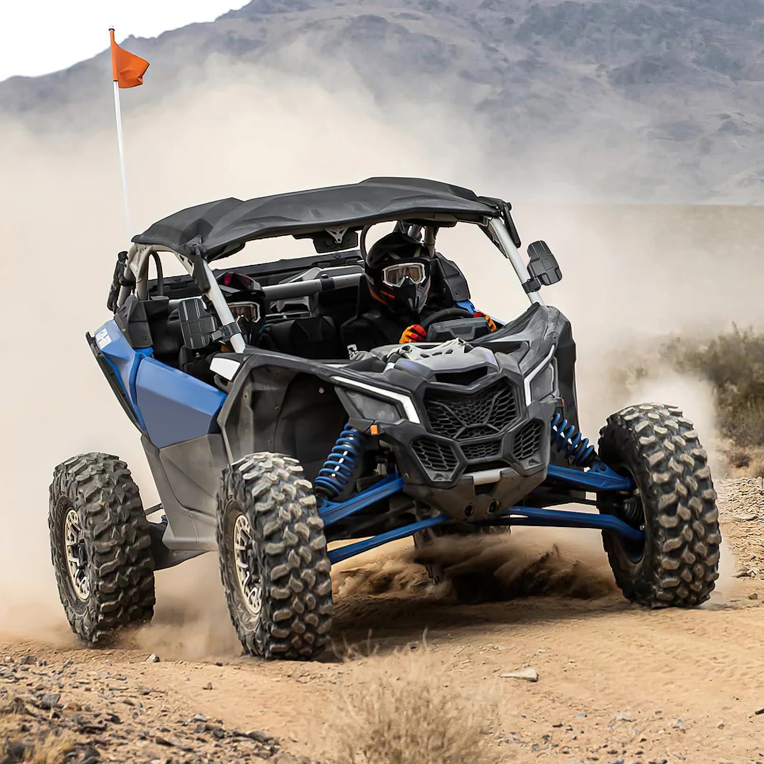 imageNilight UTV Side Mirrors Aluminum X3 Rear View Mirror Upgraded 360 Degree Adjustment Compatible with 2016 2017 2018 2019 2020 2021 2022 2023 Can Am Maverick Turbo RSide Mirror162 inch Round Roll Cage