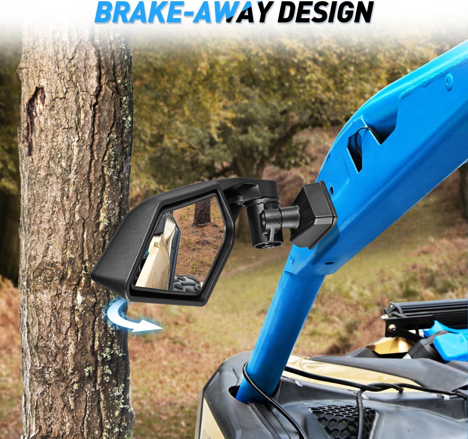 imageNilight UTV Side Mirrors Aluminum X3 Rear View Mirror Upgraded 360 Degree Adjustment Compatible with 2016 2017 2018 2019 2020 2021 2022 2023 Can Am Maverick Turbo RSide Mirror20162023 Maverick X3Aluminum 360