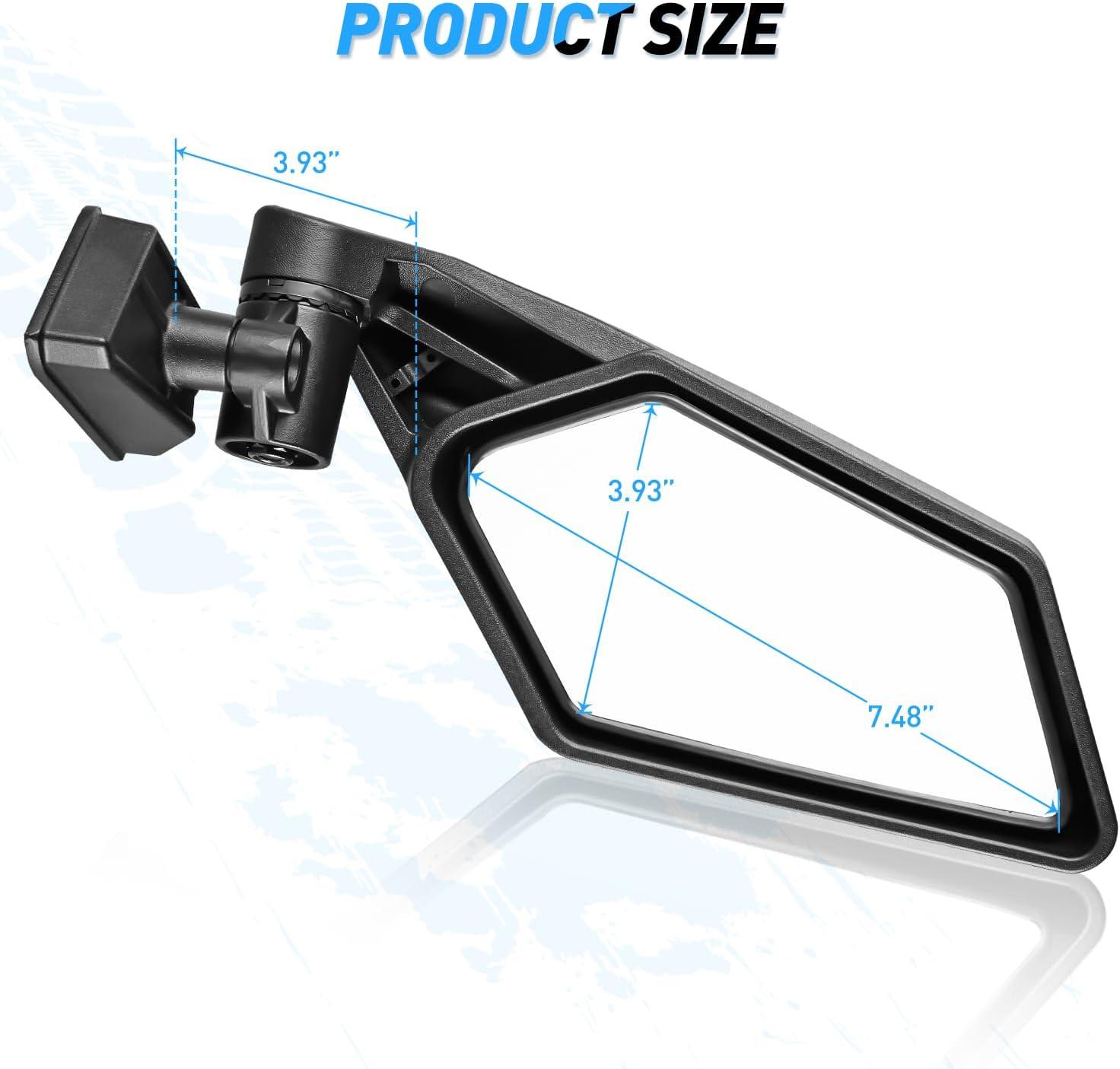 imageNilight UTV Side Mirrors Aluminum X3 Rear View Mirror Upgraded 360 Degree Adjustment Compatible with 2016 2017 2018 2019 2020 2021 2022 2023 Can Am Maverick Turbo RSide Mirror20162023 Maverick X3Aluminum 360