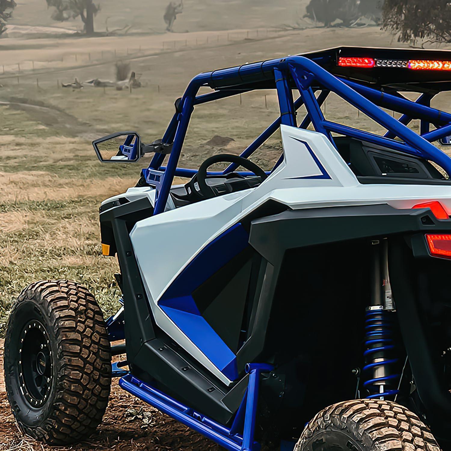 imageNilight UTV Side Mirrors Aluminum X3 Rear View Mirror Upgraded 360 Degree Adjustment Compatible with 2016 2017 2018 2019 2020 2021 2022 2023 Can Am Maverick Turbo RSide Mirror1752 inch Round Roll CageAluminum