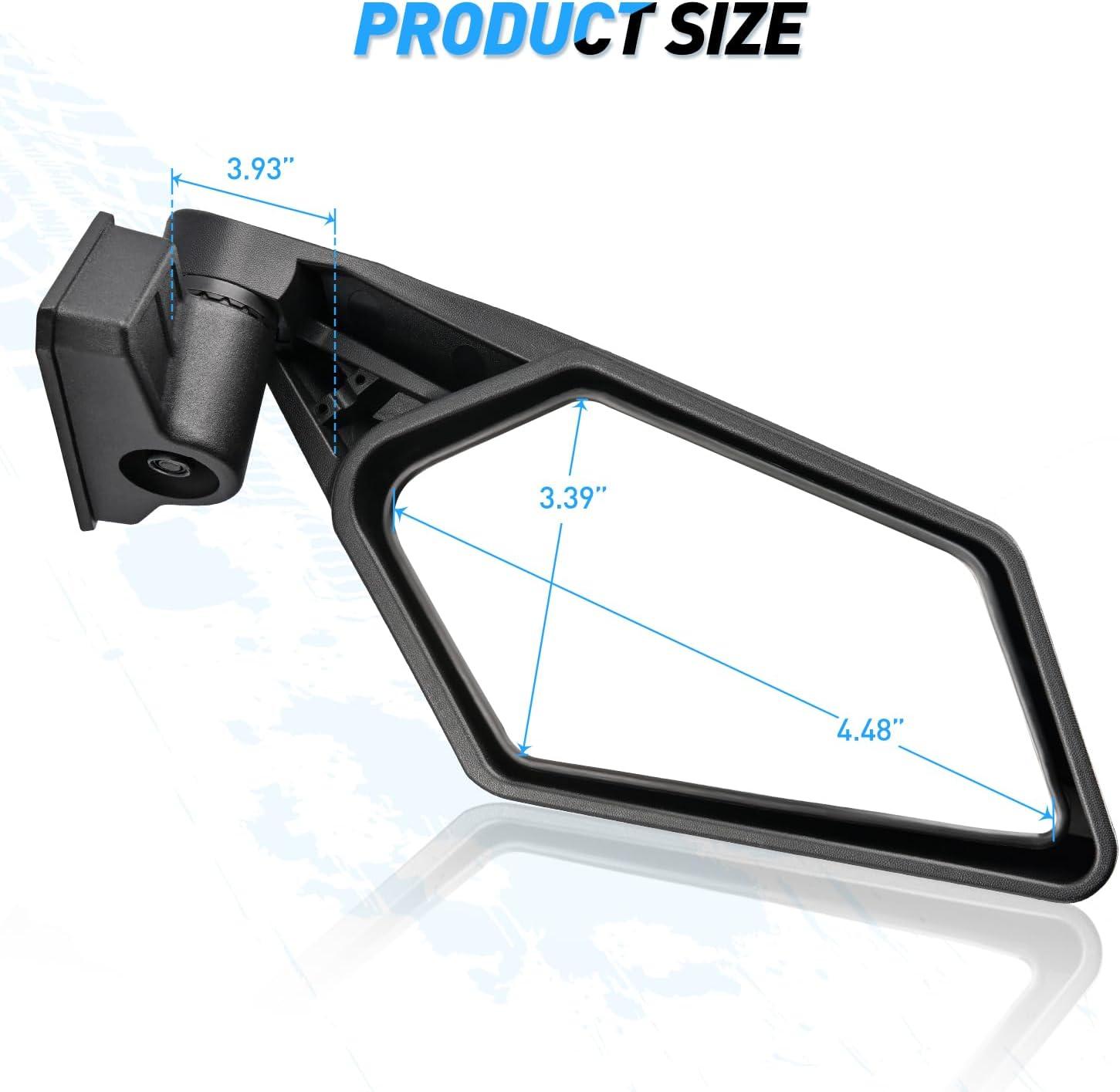 imageNilight UTV Side Mirrors Aluminum X3 Rear View Mirror Upgraded 360 Degree Adjustment Compatible with 2016 2017 2018 2019 2020 2021 2022 2023 Can Am Maverick Turbo RSide Mirror20162023 Maverick X3Aluminum