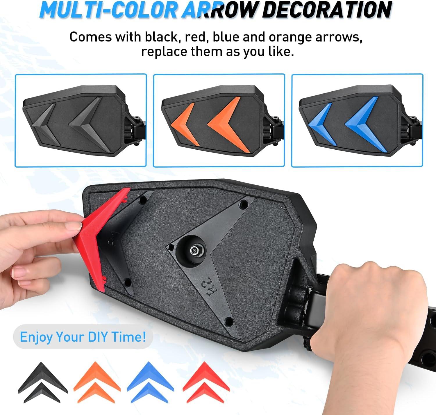 imageNilight UTV Side Mirrors Aluminum X3 Rear View Mirror Upgraded 360 Degree Adjustment Compatible with 2016 2017 2018 2019 2020 2021 2022 2023 Can Am Maverick Turbo RSide Mirror1752 inch Round Roll CageAluminum