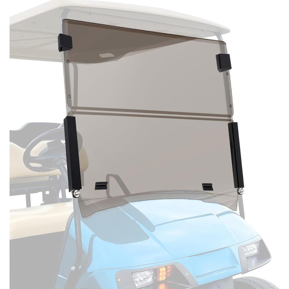 imageNilight Golf Cart Windshield for Front Window Foldable Windproof UV Protection Compatible with Club Car Precedent Gas or Electric 2004Up Scratch and Impact Resistant Clear AcrylicTintedEZGO TXT 19952013