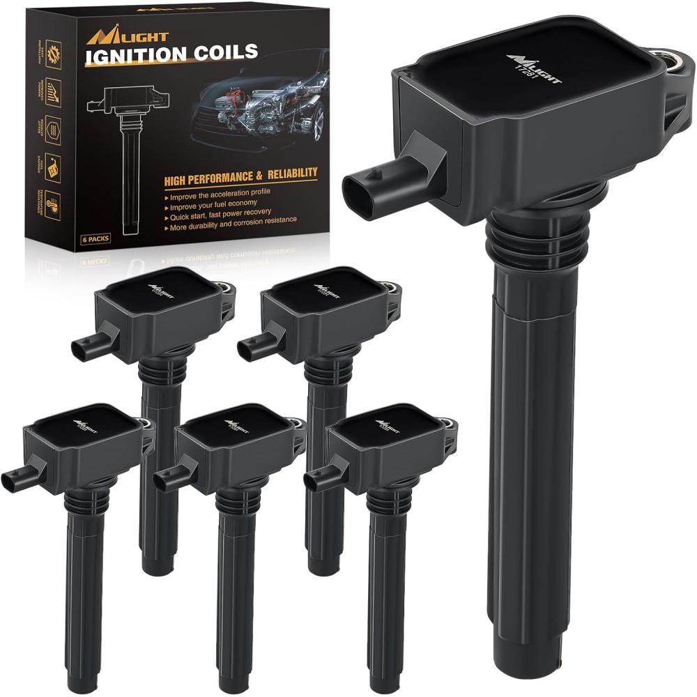 imageNilight Ignition Coil Pack UF413 Fit for Chevy Silverado 1500 2500 HD Tahoe Suburban Avalanche Express Corvette Camaro Impala GMC Yukon Cadillac Escalade Pontiac 53 60L V8 EngineOE 126114248 PcsFit DodgeChryslerJeep 20112016