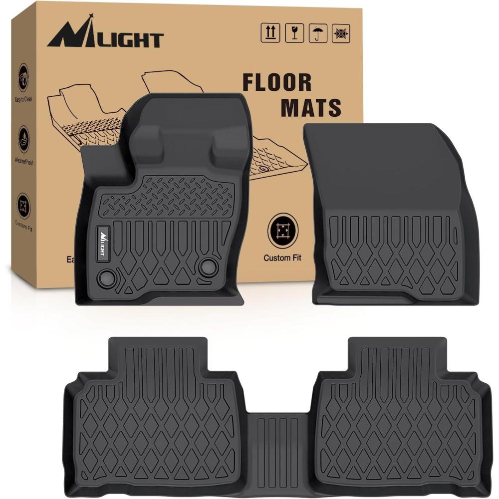imageNilight TPE Floor Mats for Ford Edge 2015 2016 2017 2018 2019 2020 2021 2022 2023 2024 2025 All Weather Custom Fit Heavy Duty Floor Liners20152024 Edge