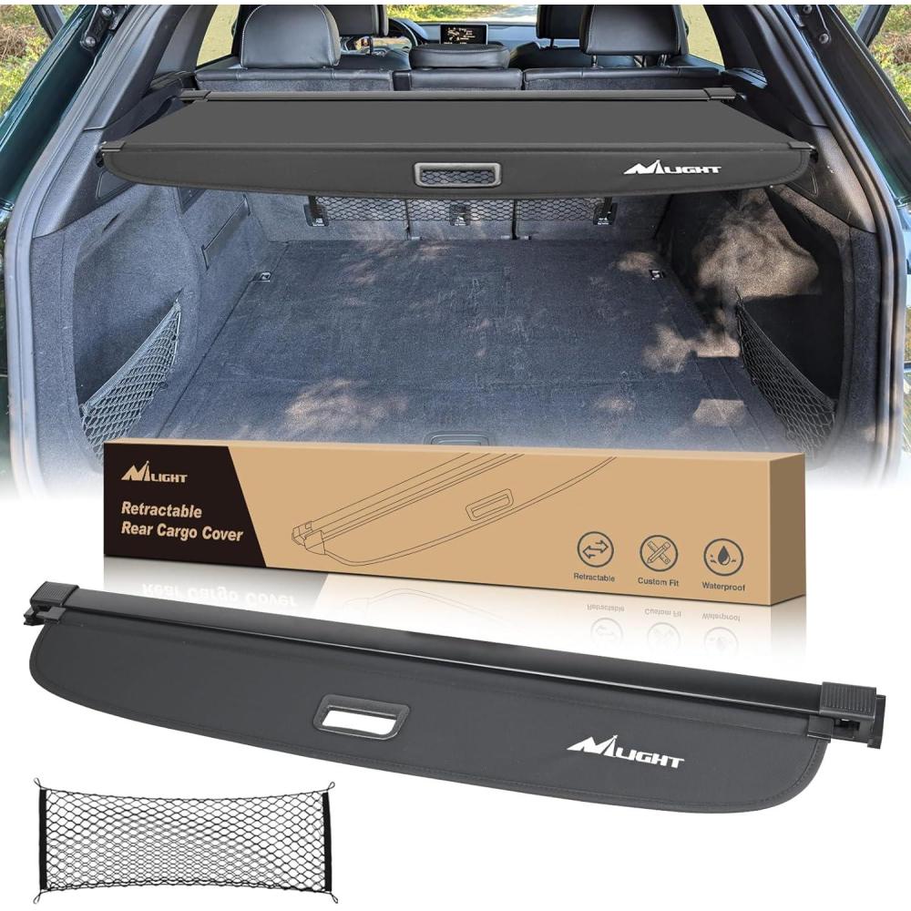 imageNilight Trunk Cargo Cover for Audi Q5 2018 2019 2020 2021 2022 2023 2024 Retractable Security Shade Rear Cargo Cover with Trunk Storage Net20182024 Audi Q5