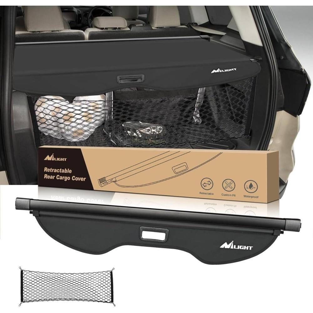 imageNilight Trunk Cargo Cover for Ford Escape 2013 2014 2015 2016 2017 2018 2019 Retractable Security Shade Rear Cargo Cover with Trunk Storage Net20132019 Ford Escape