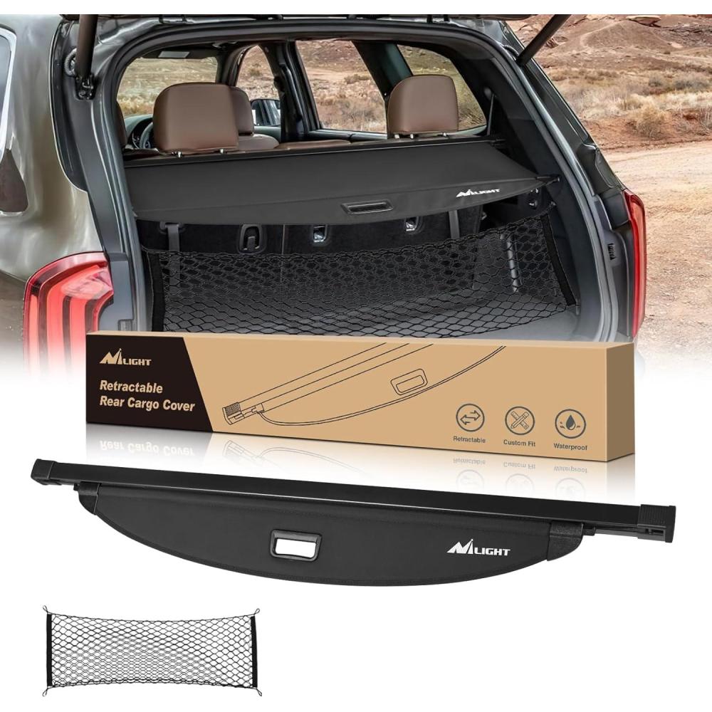 imageNilight Trunk Cargo Cover for Ford Escape 2013 2014 2015 2016 2017 2018 2019 Retractable Security Shade Rear Cargo Cover with Trunk Storage Net20202025 Kia Tellurid
