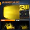 imageNilight  NI04100W 17quot 80w LED Work Light Single Row Spot Flood Combo LED Light Bar Driving Lights Offroad Lighting  2 Style Mounting Brackets2 years WarrantyYellow