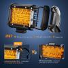 imageNilight 2PCS 4Inch 60W LED Pods Spot Flood Amber White Light Bar Strobe 6 Modes Memory Function OffRoad Truck Car ATV SUV Cabin Boat with 16AWG Wiring Harness Kit2 Lead 2 Years WarrantyAmber