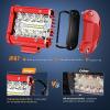 imageNilight 2PCS 4Inch 60W LED Pods Spot Flood Amber White Light Bar Strobe 6 Modes Memory Function OffRoad Truck Car ATV SUV Cabin Boat with 16AWG Wiring Harness Kit2 Lead 2 Years WarrantyWhite Light with Red Shell