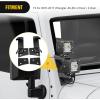 imageNilight 2Pcs Windshield Hinge Mounting Brackets Dual APillar for Offroad LED Fog Light Pods for 2018 2019 2020 2021 2022 2023 Wrangler JL20202023 Gladiator JT  2 Years WarrantyBlackDual APillar JK 20072017
