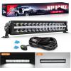 imageNilight 30 Inch LED Light Bar DRL 240W 24800LM AntiGlare Flood Spot Offroad LED Driving Light IP68 w 12AWG DT Connector Wiring Harness for Pickup Truck SUV ATV UTV Boat 4x4 JeepWhite DRL