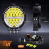 imageNilight 9 Inch Round Offroad LED Driving Lights with DRL 2PCS 140W 15560LM IP68 Spot Flood Combo Work Light with 12AWG DT Connector Wiring Harness Kit for 4x4 Jeep Truck ATV UTV SUV 5 Year WarrantyAmber DRL