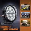 imageNilight 9 Inch Round Offroad LED Driving Lights with DRL 2PCS 140W 15560LM IP68 Spot Flood Combo Work Light with 12AWG DT Connector Wiring Harness Kit for 4x4 Jeep Truck ATV UTV SUV 5 Year WarrantyAmber DRL