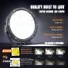 imageNilight 9 Inch Round Offroad LED Driving Lights with DRL 2PCS 140W 15560LM IP68 Spot Flood Combo Work Light with 12AWG DT Connector Wiring Harness Kit for 4x4 Jeep Truck ATV UTV SUV 5 Year WarrantyAmber DRL