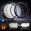 imageNilight 9 Inch Round Offroad LED Driving Lights with DRL 2PCS 140W 15560LM IP68 Spot Flood Combo Work Light with 12AWG DT Connector Wiring Harness Kit for 4x4 Jeep Truck ATV UTV SUV 5 Year WarrantyAmber DRL
