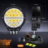 imageNilight 9 Inch Round Offroad LED Driving Lights with DRL 2PCS 140W 15560LM IP68 Spot Flood Combo Work Light with 12AWG DT Connector Wiring Harness Kit for 4x4 Jeep Truck ATV UTV SUV 5 Year WarrantyAmber DRL