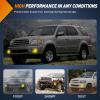 imageNilight Fog Light Assembly Compatible with 2002 2003 2004 Toyota Camry 2005 2006 2007 2008 Corolla Lamp Replacement Clear Lens with 9006 12V 55W Bulbs20012007 Sequoia20002006 Tundra Amber