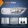 imageNilight Fog Light Assembly Compatible with 2002 2003 2004 Toyota Camry 2005 2006 2007 2008 Corolla Lamp Replacement Clear Lens with 9006 12V 55W BulbsClear