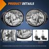 imageNilight Fog Light Assembly Compatible with 2002 2003 2004 Toyota Camry 2005 2006 2007 2008 Corolla Lamp Replacement Clear Lens with 9006 12V 55W Bulbs20012007 Sequoia20002006 Tundra Clear