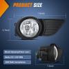 imageNilight Fog Light Assembly Compatible with 2002 2003 2004 Toyota Camry 2005 2006 2007 2008 Corolla Lamp Replacement Clear Lens with 9006 12V 55W Bulbs20112017 Sienna