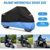 imageNilight Motorcycle Cover All Season Universal Oxford Fabric with LockHole Waterproof Durable UV with Storage Bag ampamp Protective Reflective Strip Fits up to 96quot MotorcycleXXXL  116L x 43W x 55H